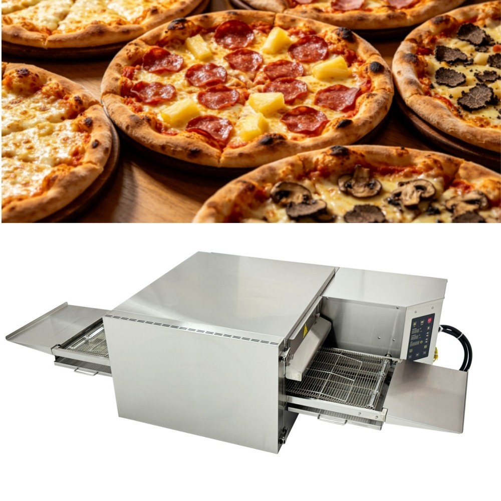 220V 3 PH Commercial Conveyor Pizza Oven 15 ” Countertop Electric Baking Oven