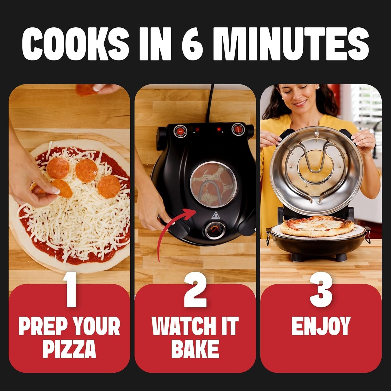 XL Electric Pizza Oven | Indoor Countertop Pizza Maker