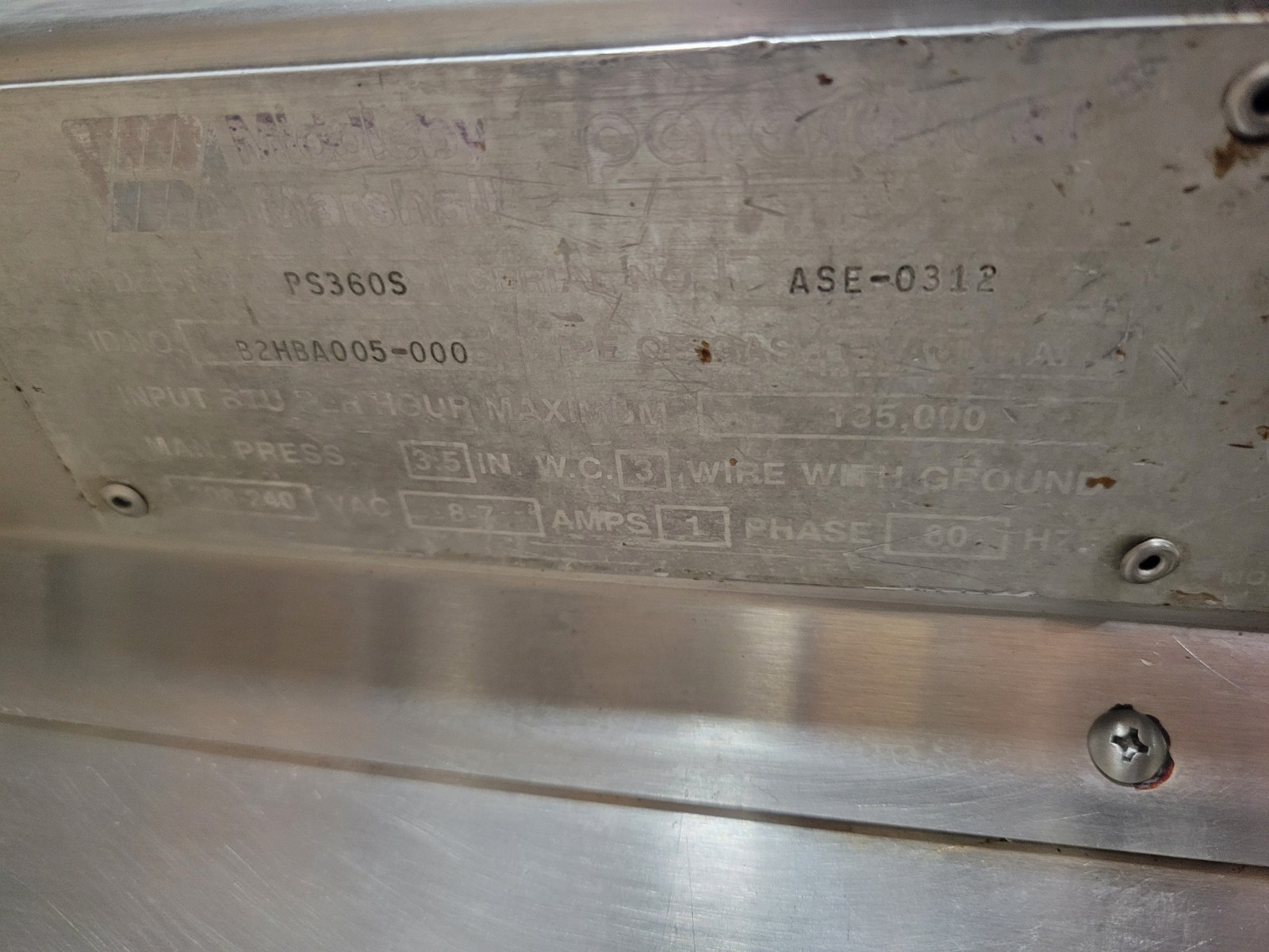 MIDDLEBY MARSHALL PS360-S DOUBLE DECK CONVEYOR PIZZA OVEN 32″ BELTS NAT GAS