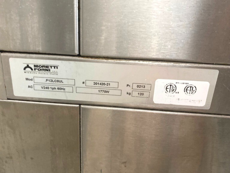 Oven/ Deck 2 Pizza Moretti Forni P12LC8UL Extra Deep 60″Oven w/t Bottom Proofer