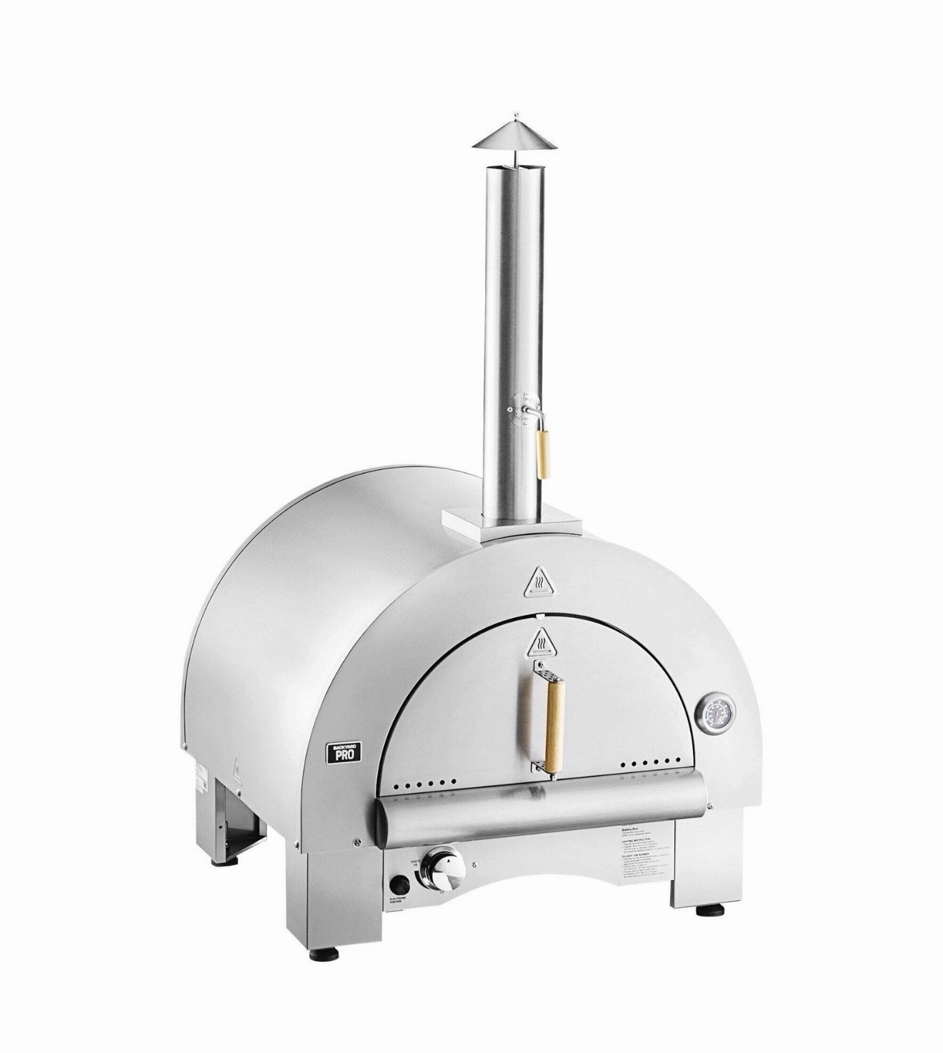 Backyard Pro 31 3/4″ Stainless Steel Hybrid Wood / Liquid Propane Outdoor Counte