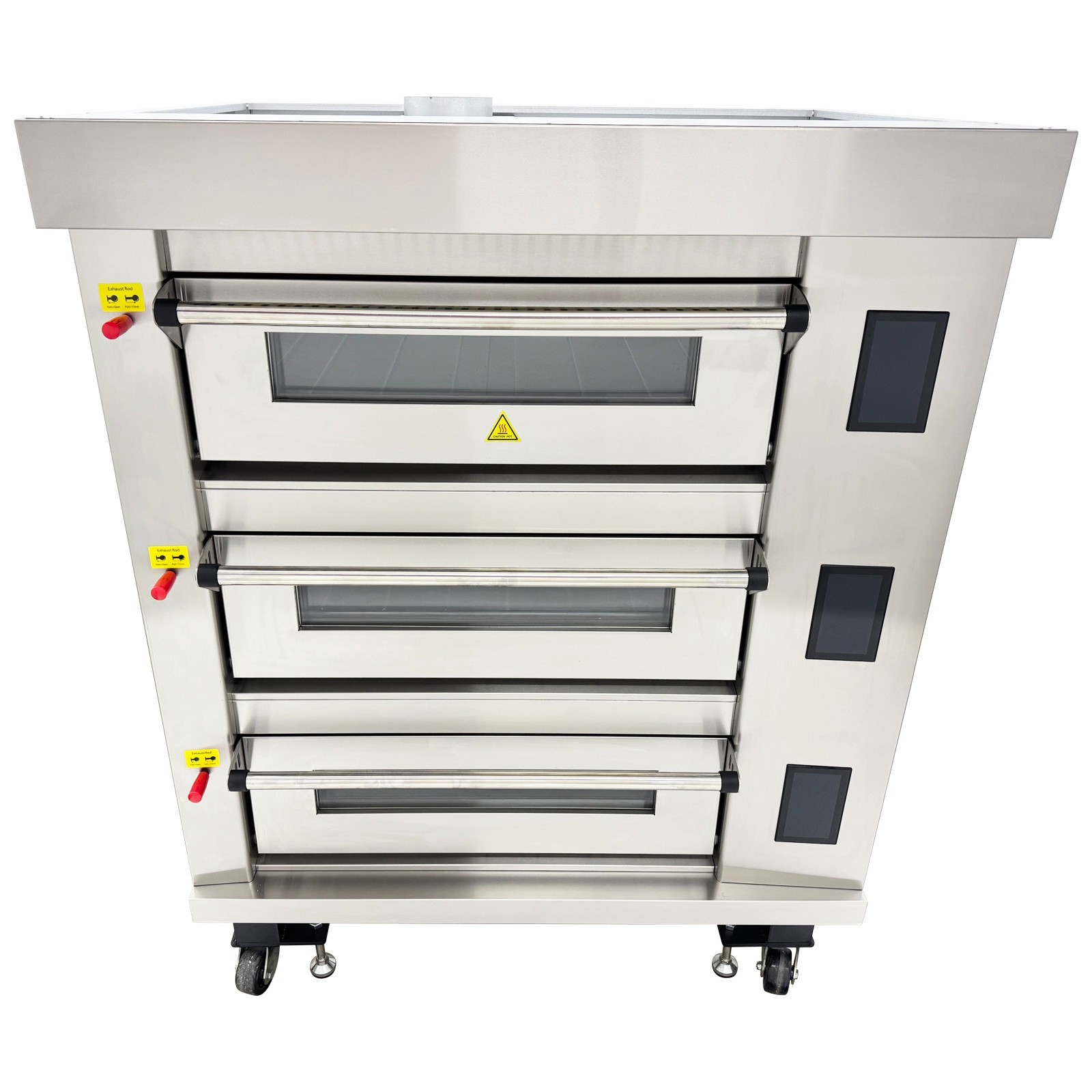 3 Decks Electric Movable Oven Pizza Cake Bread Baking Oven LCD Touch Screen 220V