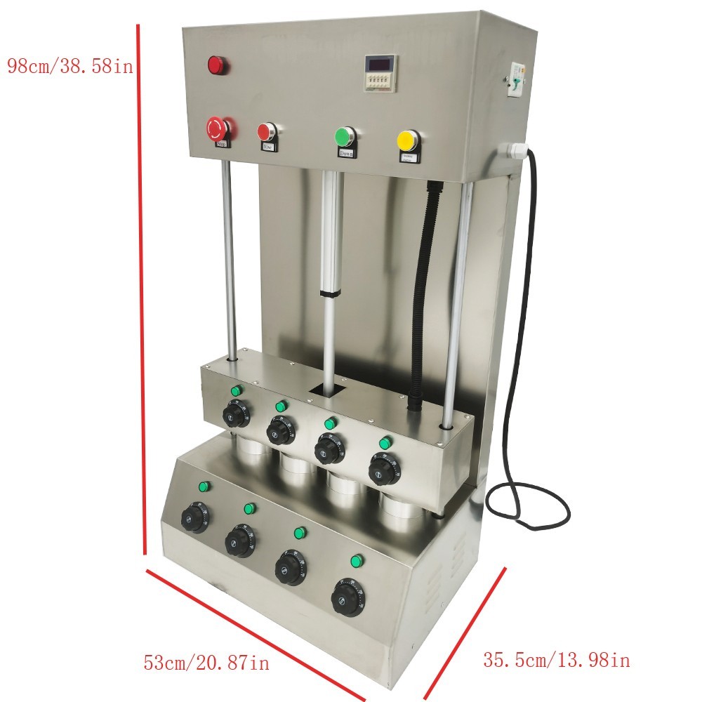 Pizza Cone Machine Stainless Steel Pizza Cone Forming Making Machine 4 Heads Piz