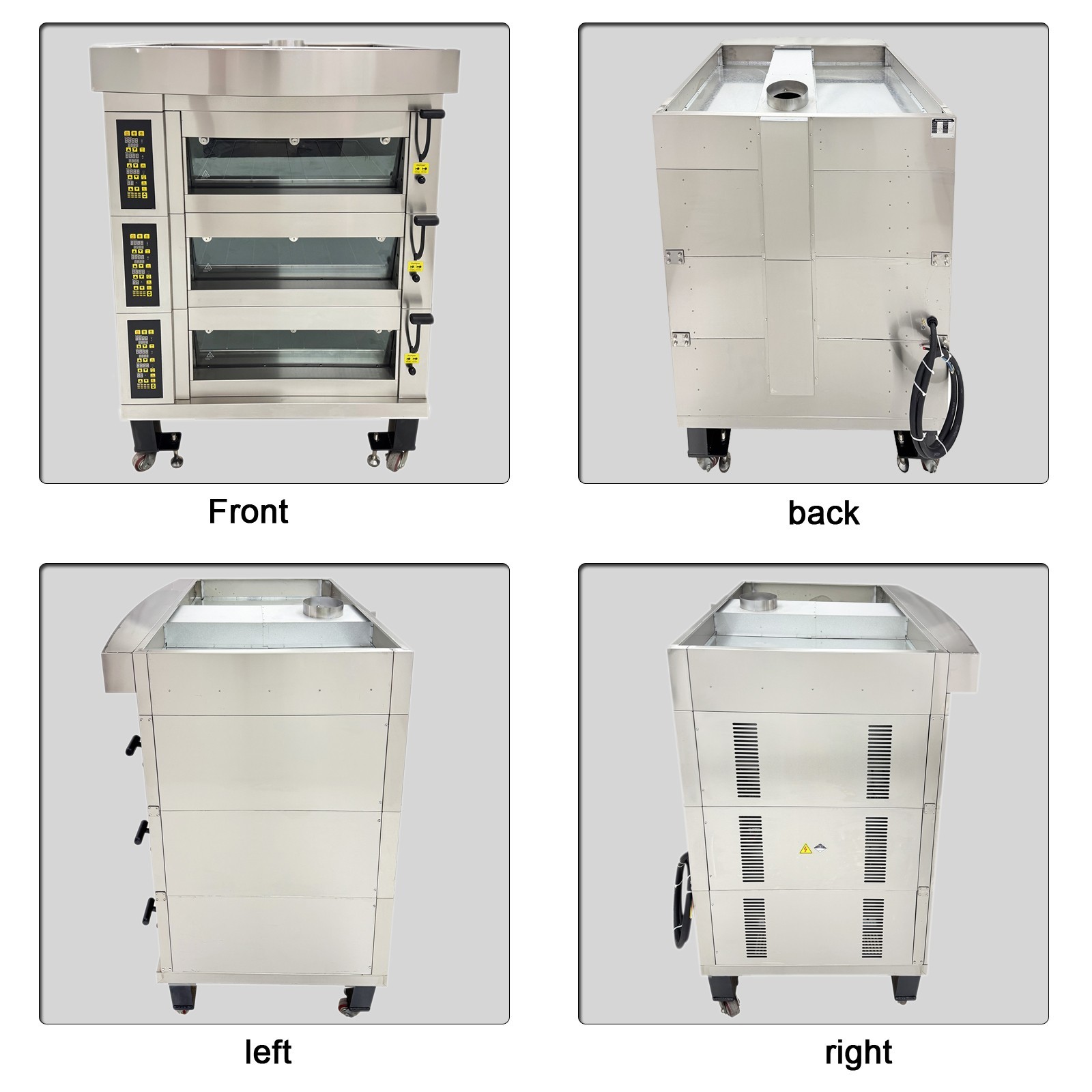 Commercial Electric Pizza Oven (220V 3-Phase, 19.5kW, 6 Pan, 3-Layer, 0-300℃)