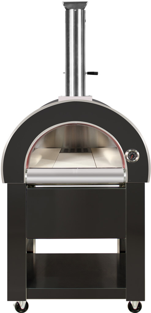 New Outdoor BLACK Stainless Steel Wood Fired Artisan Pizza Oven BBQ Grill +Cover