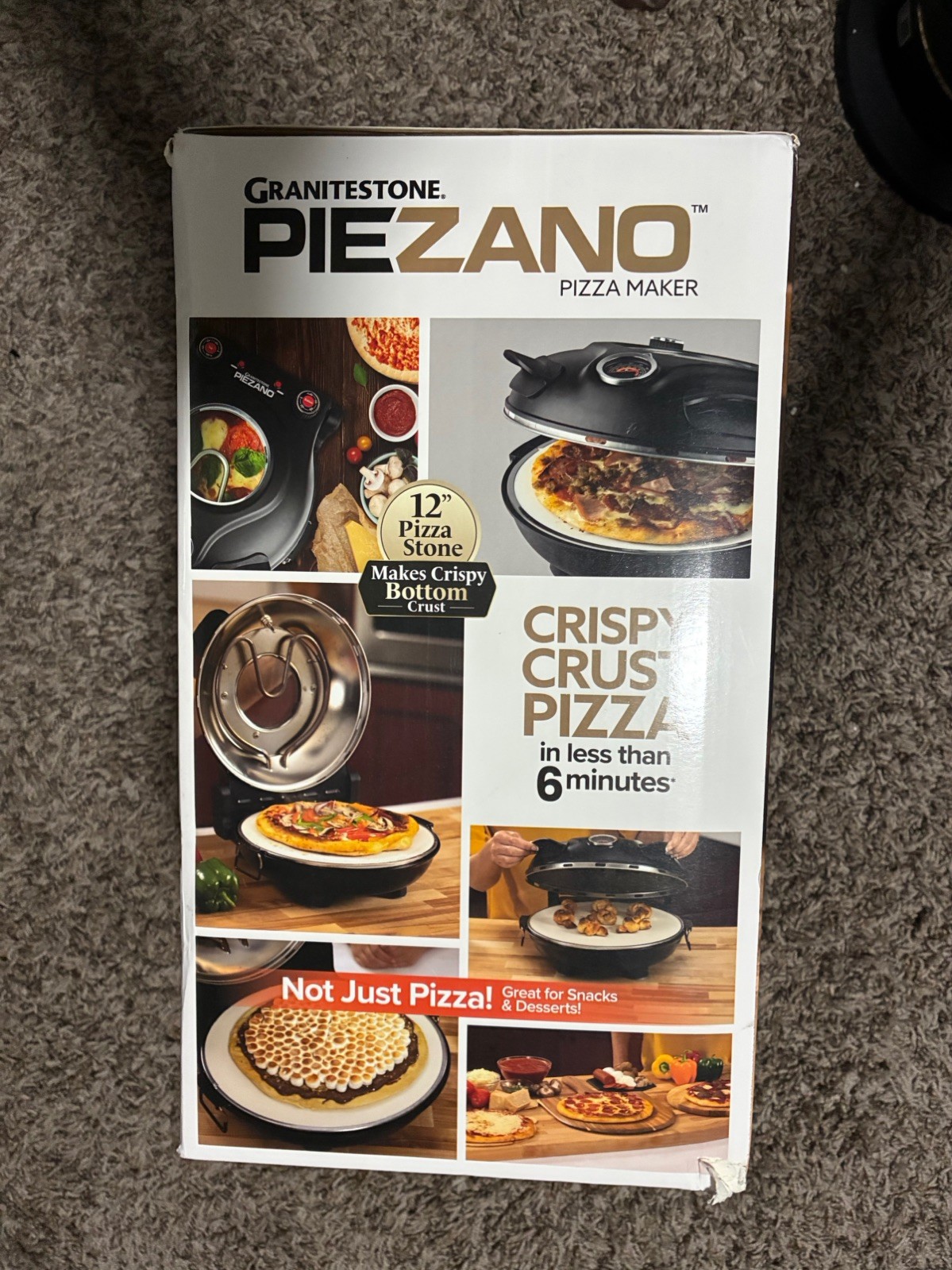 PIEZANO Crispy Crust Pizza Oven by Granitestone Electric Pizza Indoor Oven NIOB