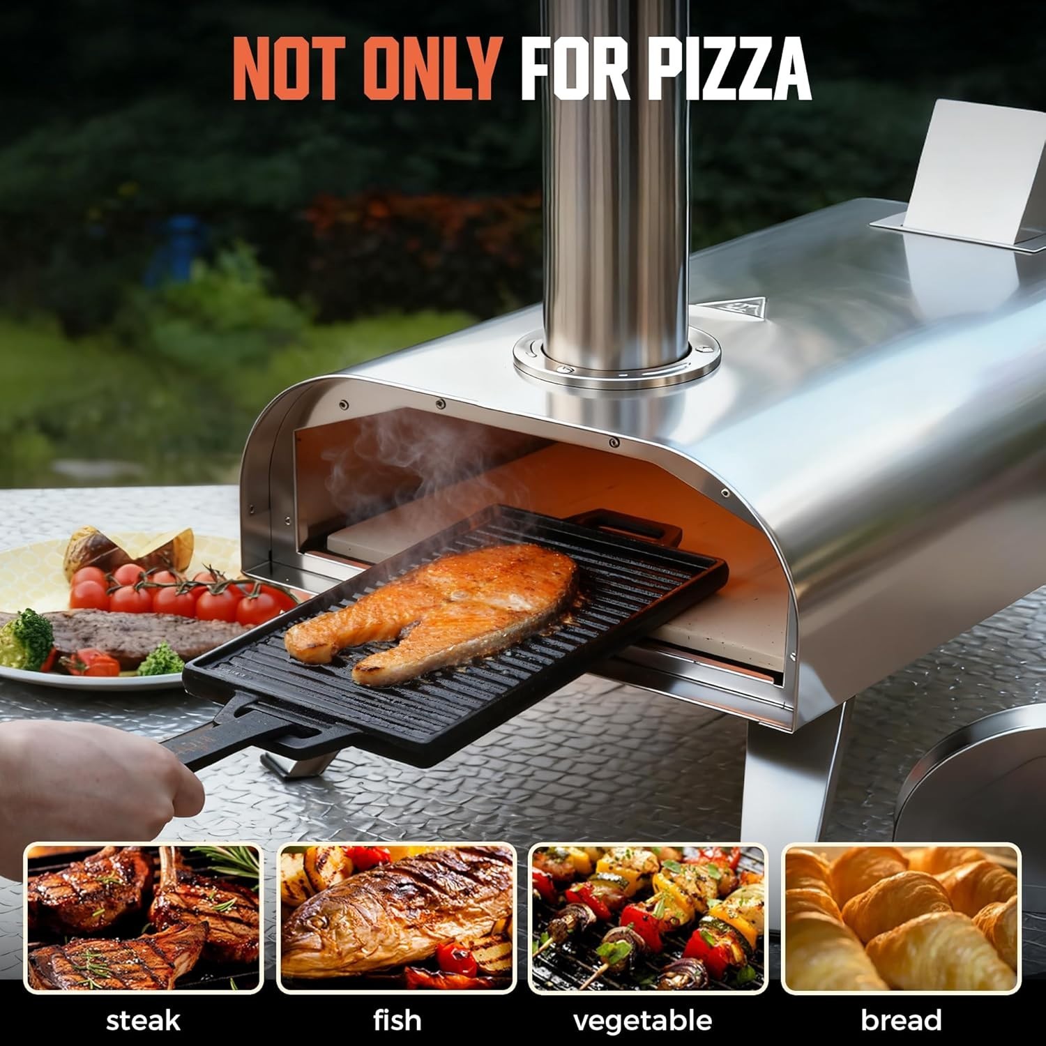 Pellet & Propane Portable Pizza Oven