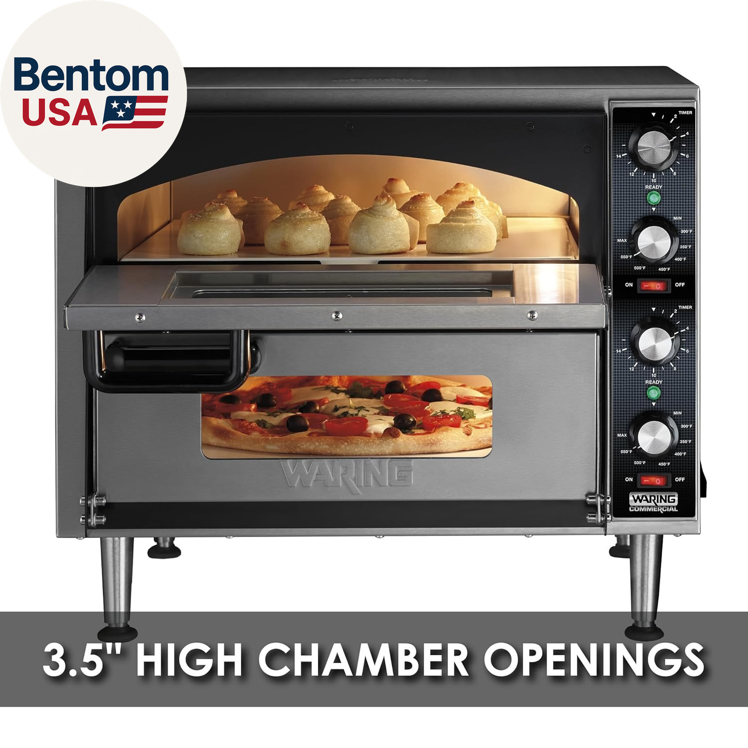 Commercial Medium-Duty Double-Deck Pizza Oven