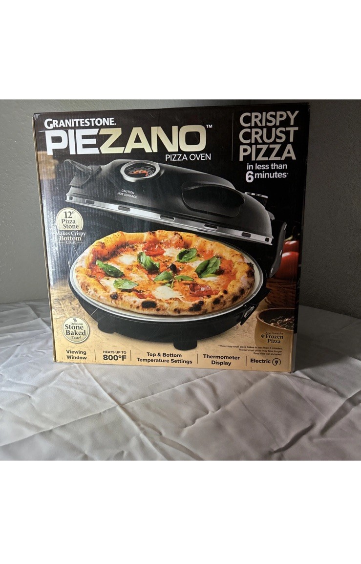 PIEZANO Crispy Crust Pizza Oven by Granitestone Electric Pizza Indoor Oven NIOB