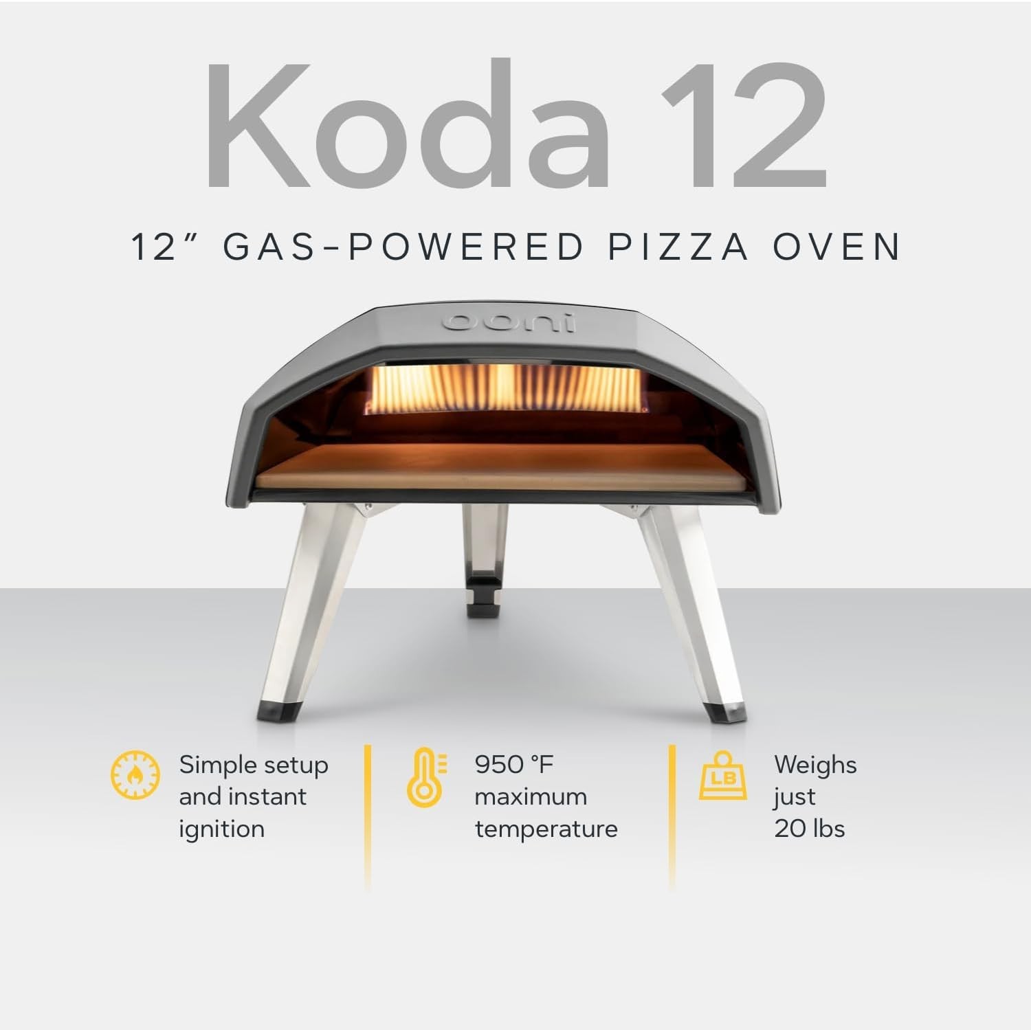 Koda 12 Portable Gas Oven – 950°F for Perfect Pizza & Versatile Cooking