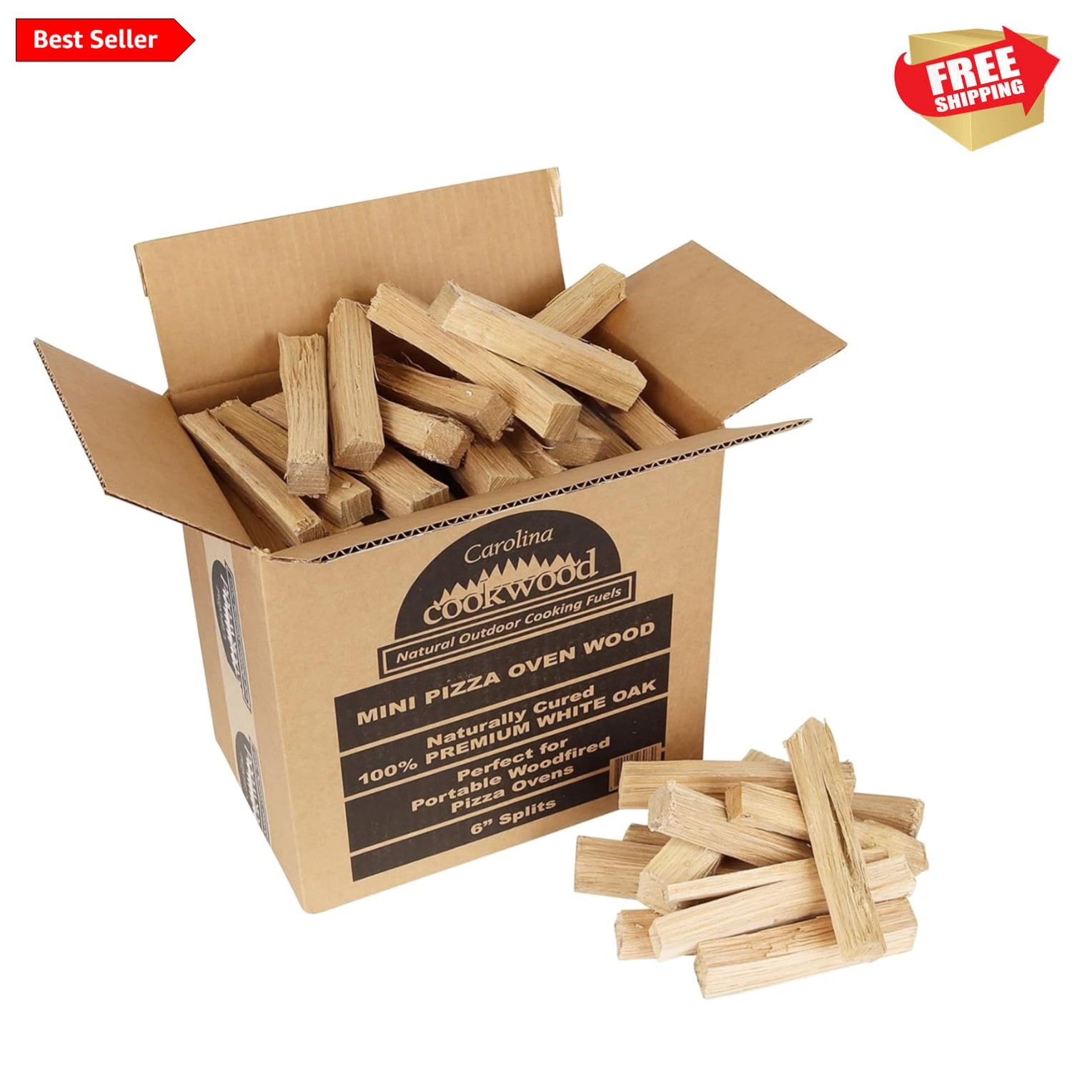Portable 6-Inch Firewood Logs – Sustainably Sourced for Perfect Pizza Oven Heat