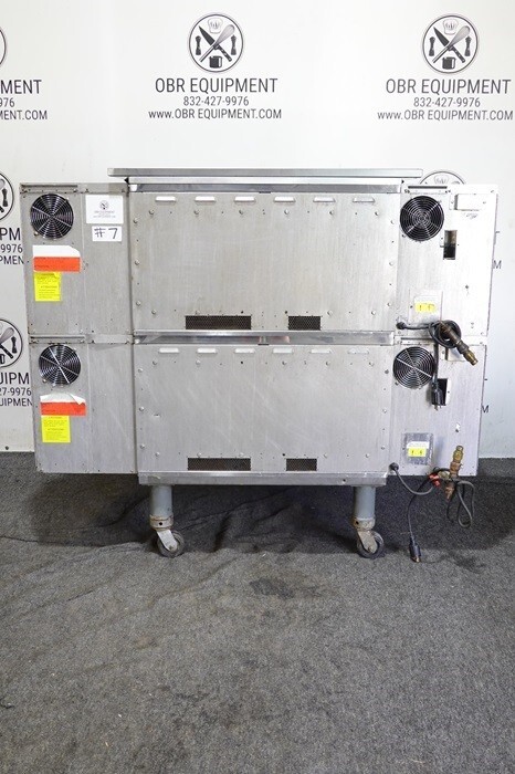 MIDDLEBY MARSHALL DOUBLE STACK NATURAL GAS SPLIT BELT PIZZA CONVEYOR OVEN MODEL