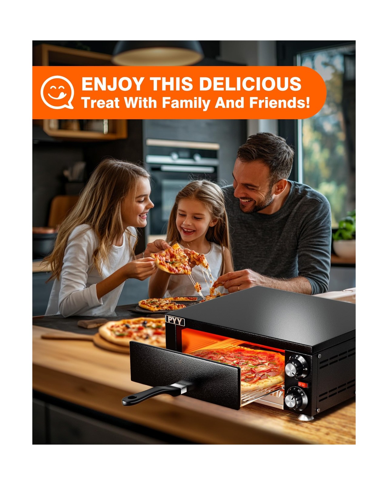 PYY Electric Pizza Oven Indoor Countertop Pizza Oven Commercial Pizza Maker M…