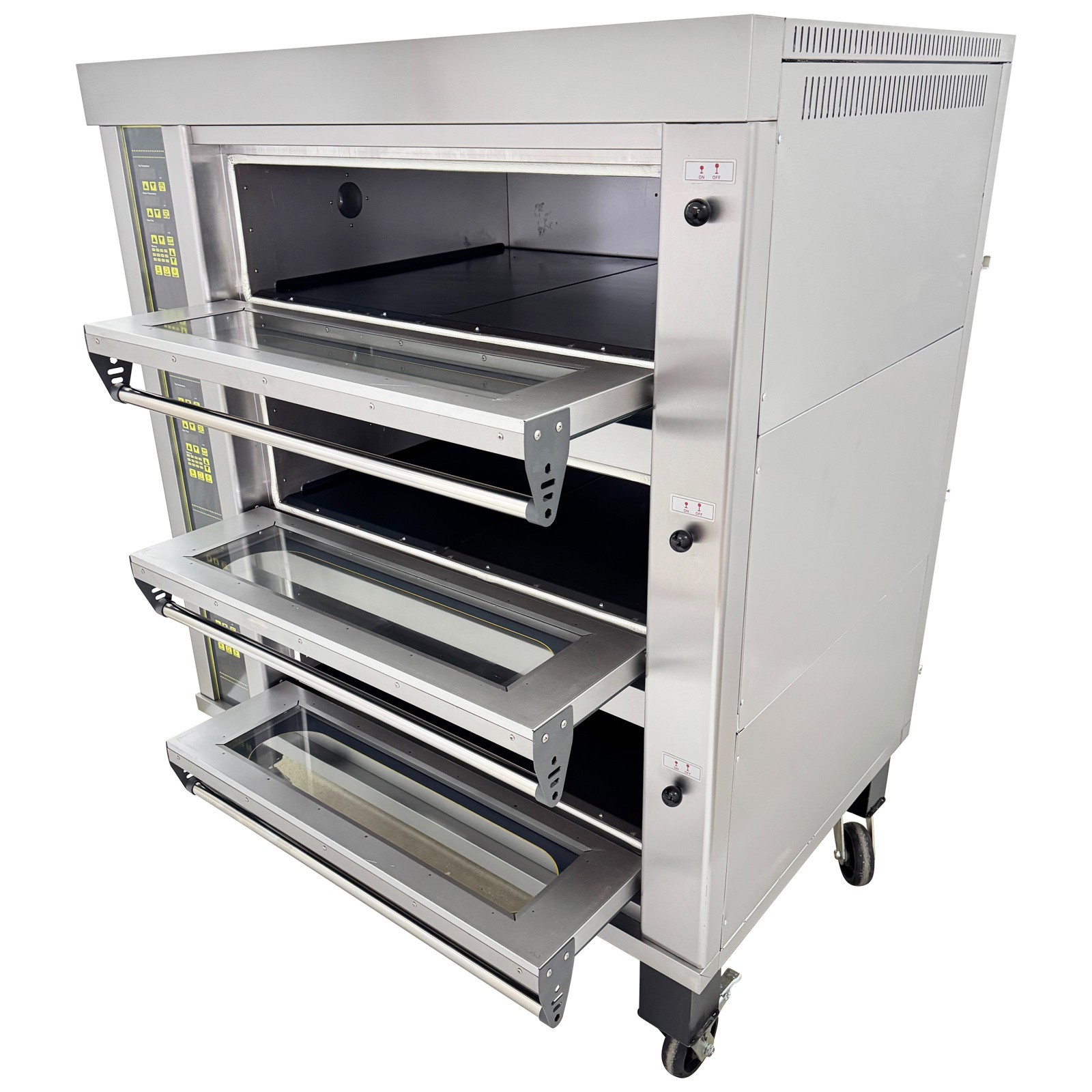 Commercial Electric Oven Cake Bread Pizza Baking Oven Digital Display 3 Decks