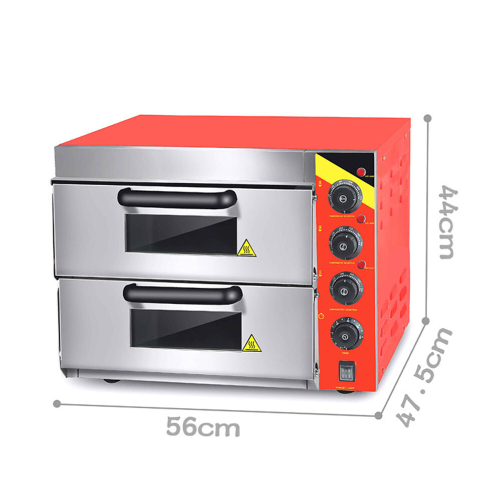 New Electric Bakery Baking Oven Equipment For Cake Commercial Double Pizza Maker