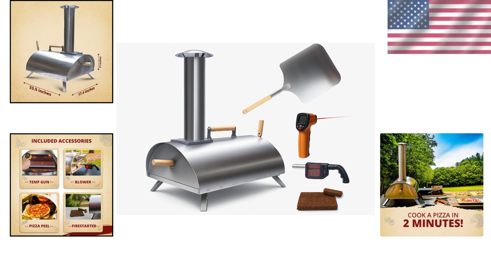 Outdoor Grill with Blower & Accessories