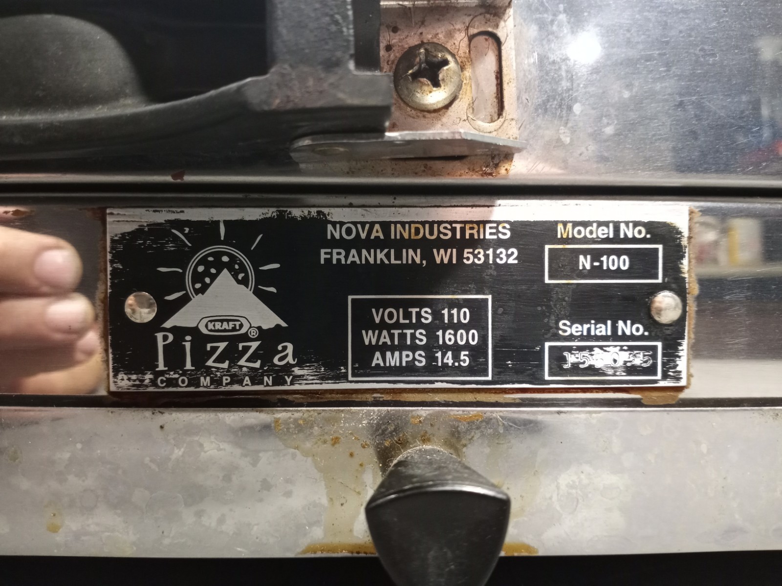 Nova N-100 Commercial Countertop Pizza Oven Warmer Kraft Pizza Company Tested