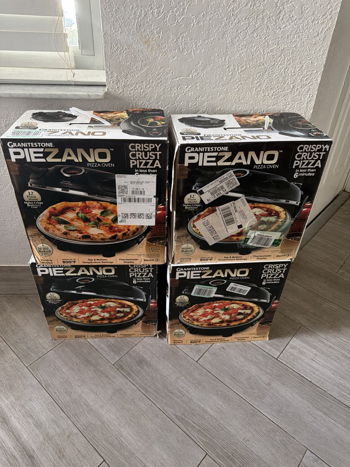 Piezano Pizza Oven Electric Pizza Bake Portable Countertop 12″ Pizza Maker NEW