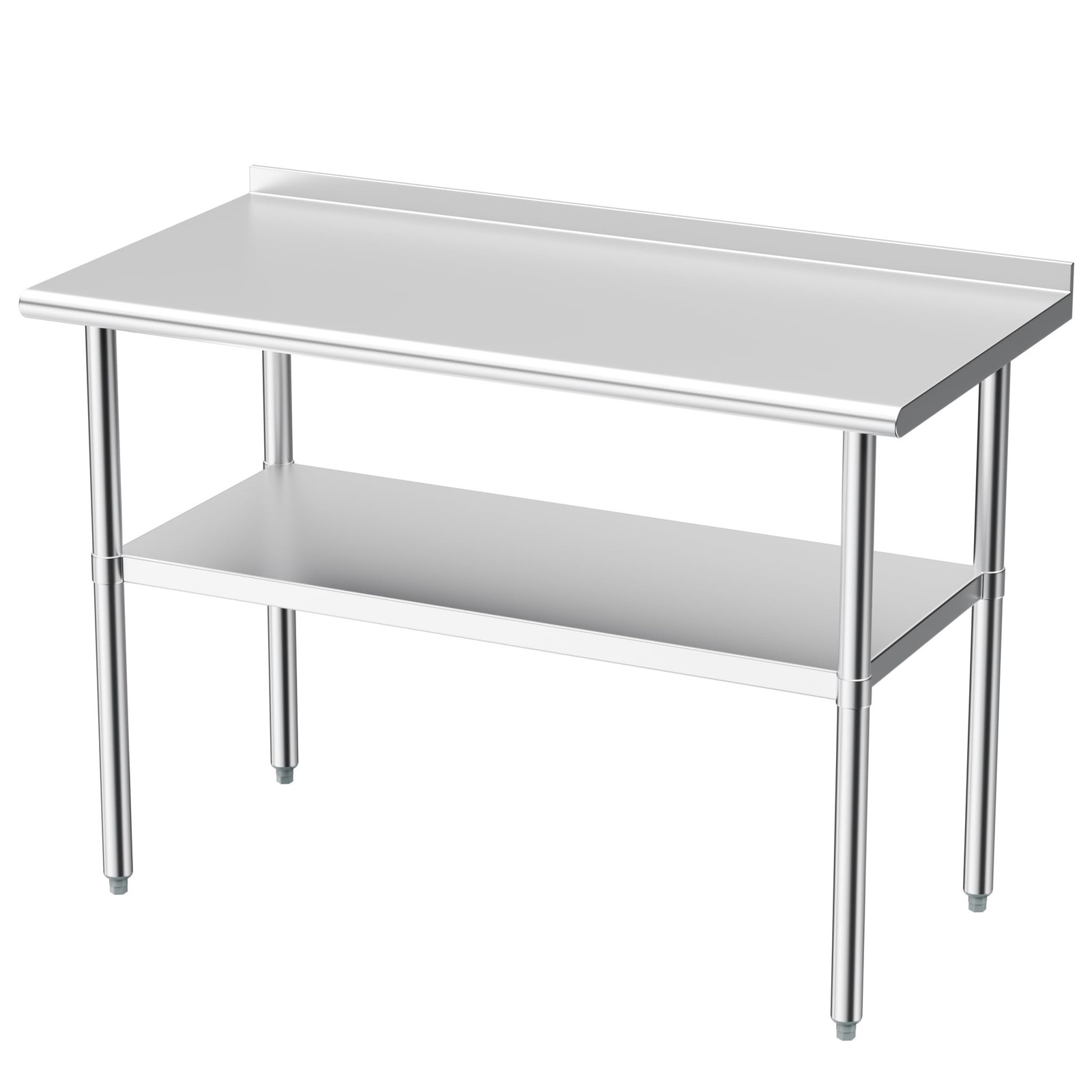 Derro Stainless Steel Table for Prep & Work, 24 x 48 in, Metal Commercial Hea…