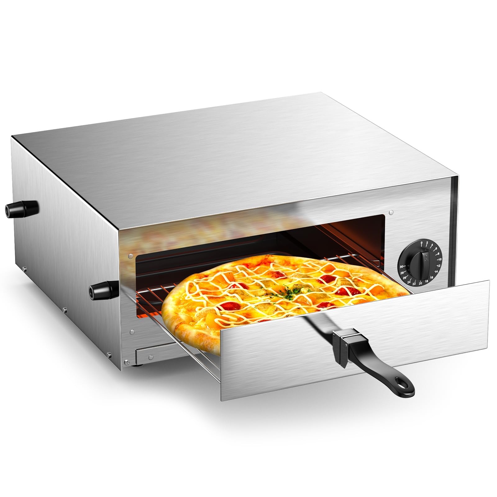 Simoe Electric Pizza Ovenindoor Pizza Oven Tray And 30Mins Timer