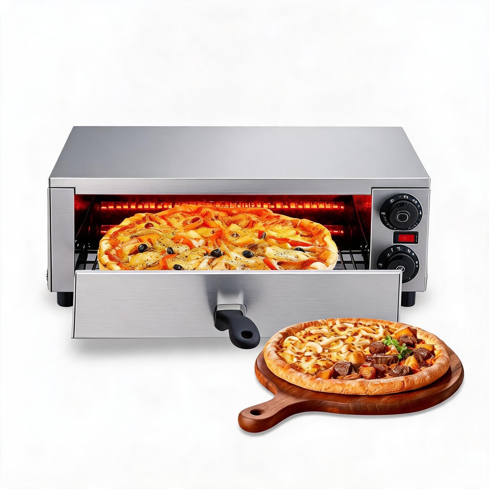 16 Inch Stainless Steel Countertop Pizza Oven for Bakery Snack Cooking