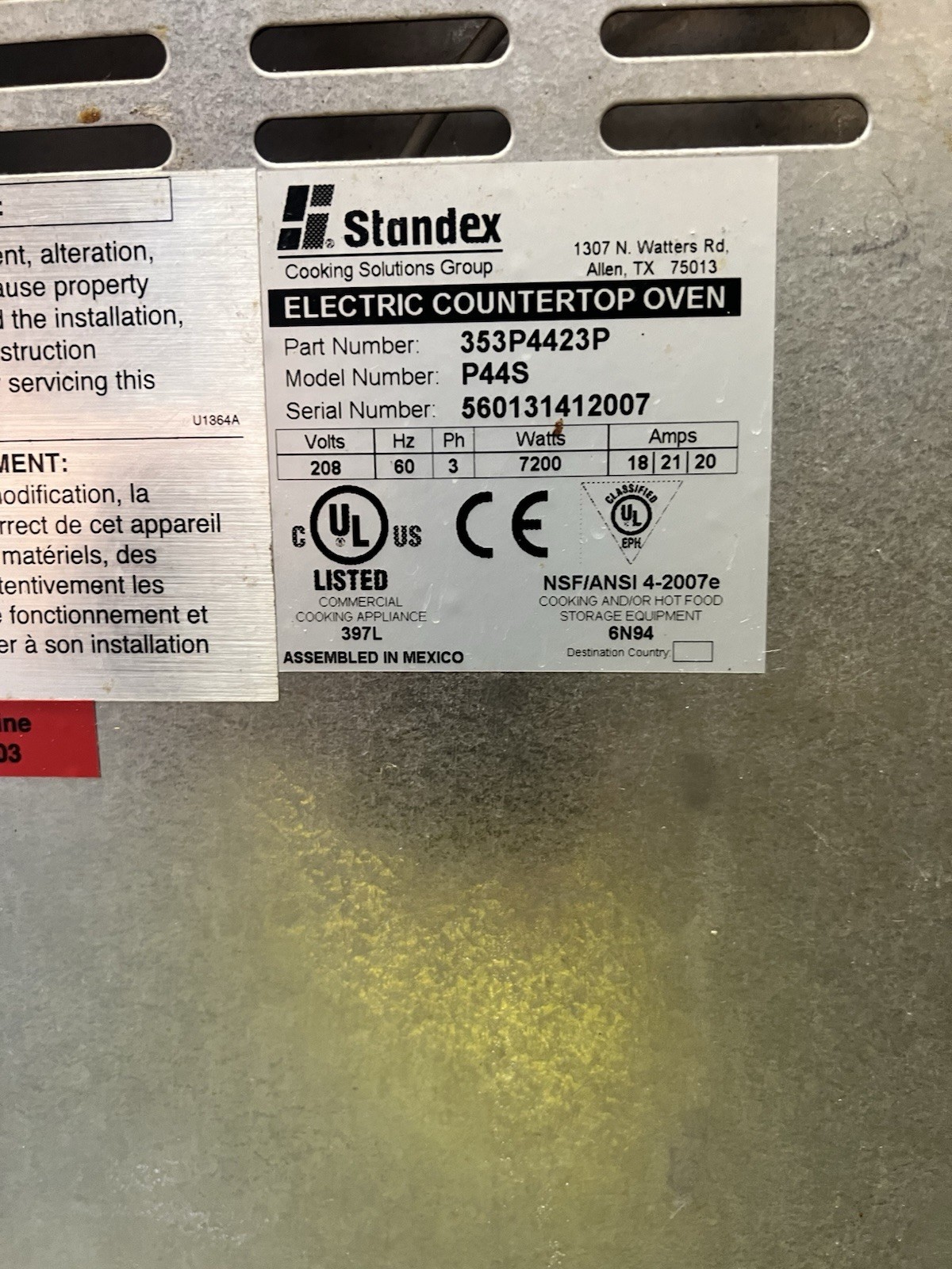 Pizza/Pretzel Stone Deck Oven Bakers Pride P44S 208/240V 3ph TESTED