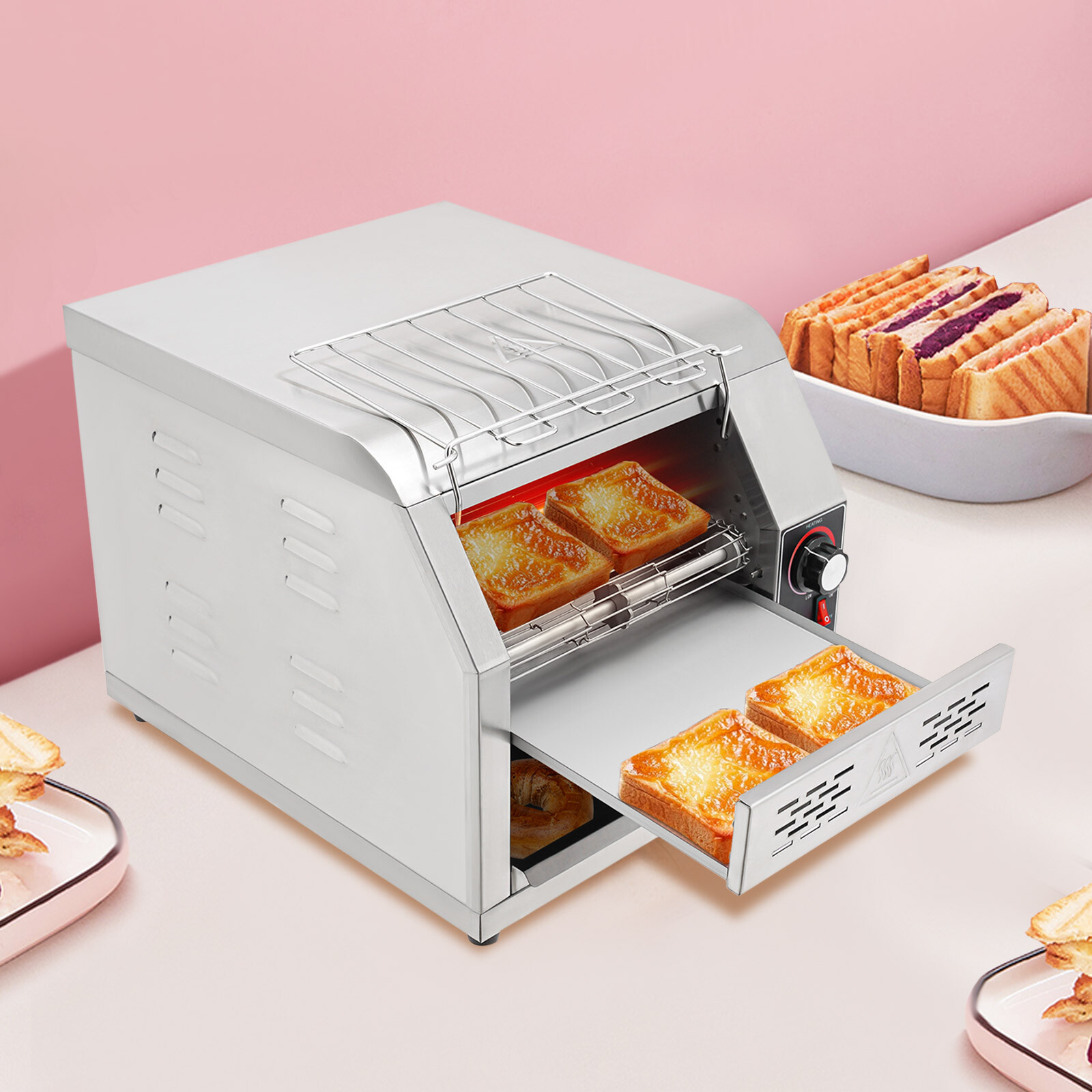 ?Countertop Conveyor Pizza Oven Bread Toaster Machine Commercial Kitchen Machine