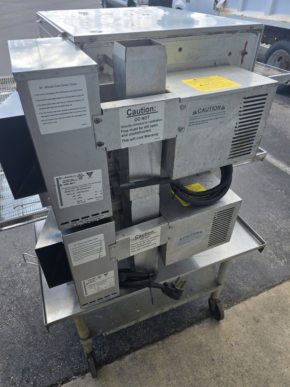 Lincoln Impinger Double 2501 Single Phase Electric Ventless Conveyor Pizza Oven