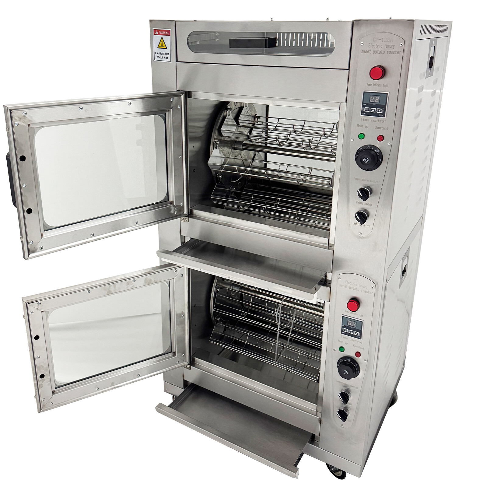 220V Commercial Corn Oven Sweet Potato Roaster Baking Stove Grill Oven