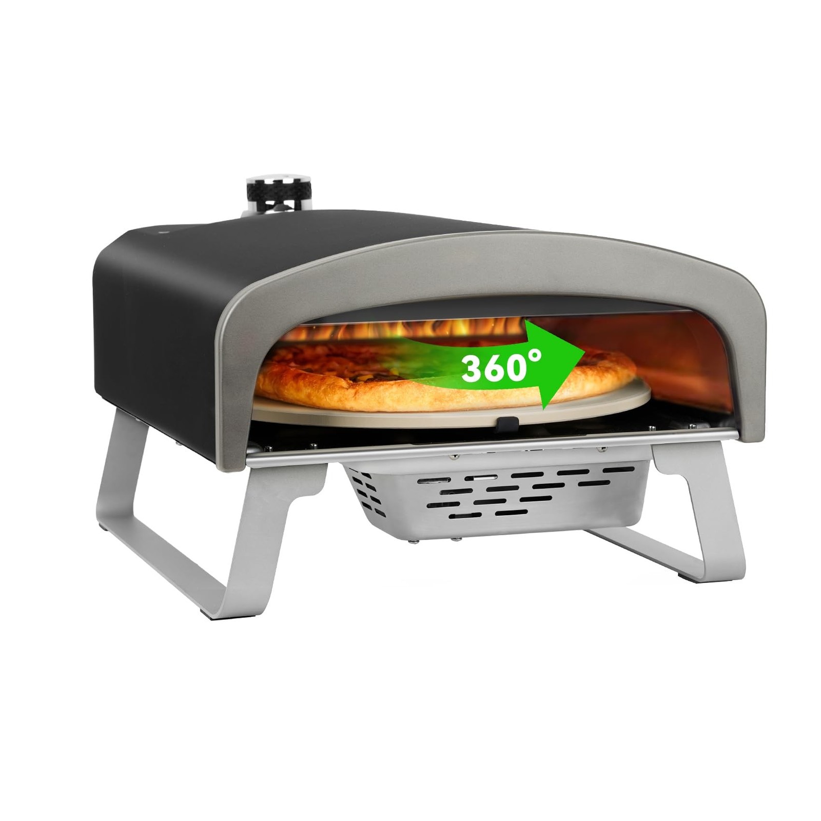 Q Pizza Gas Pizza Oven Portable Propane Pizza Oven with Automatic Rotating St…