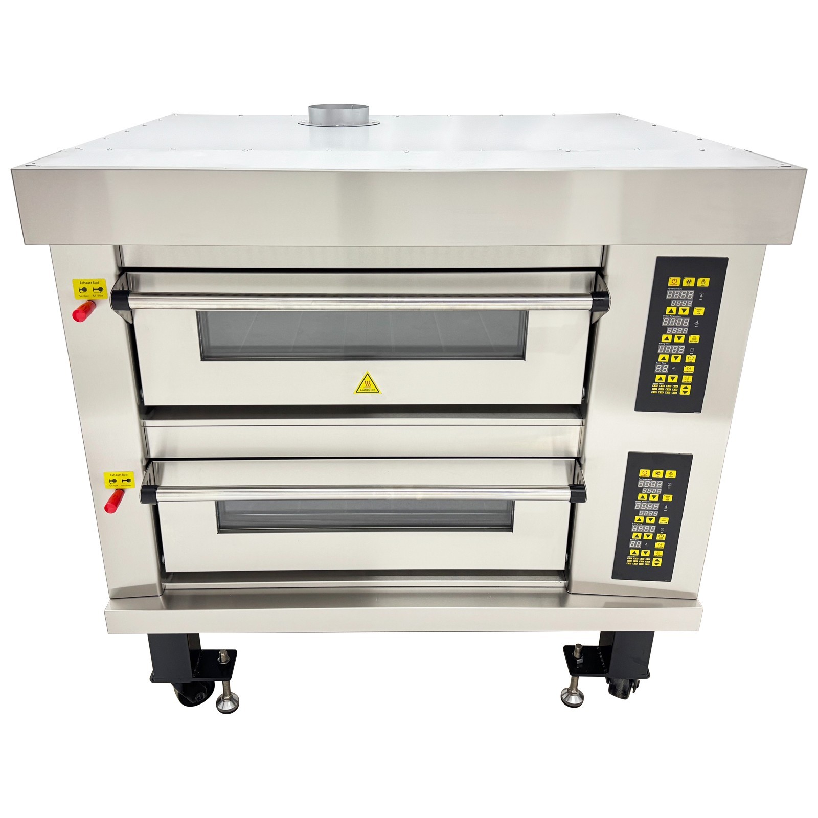 220V Double Deck Electric Pizza Oven Commercial Bakery Pizza Baking Oven 3PH