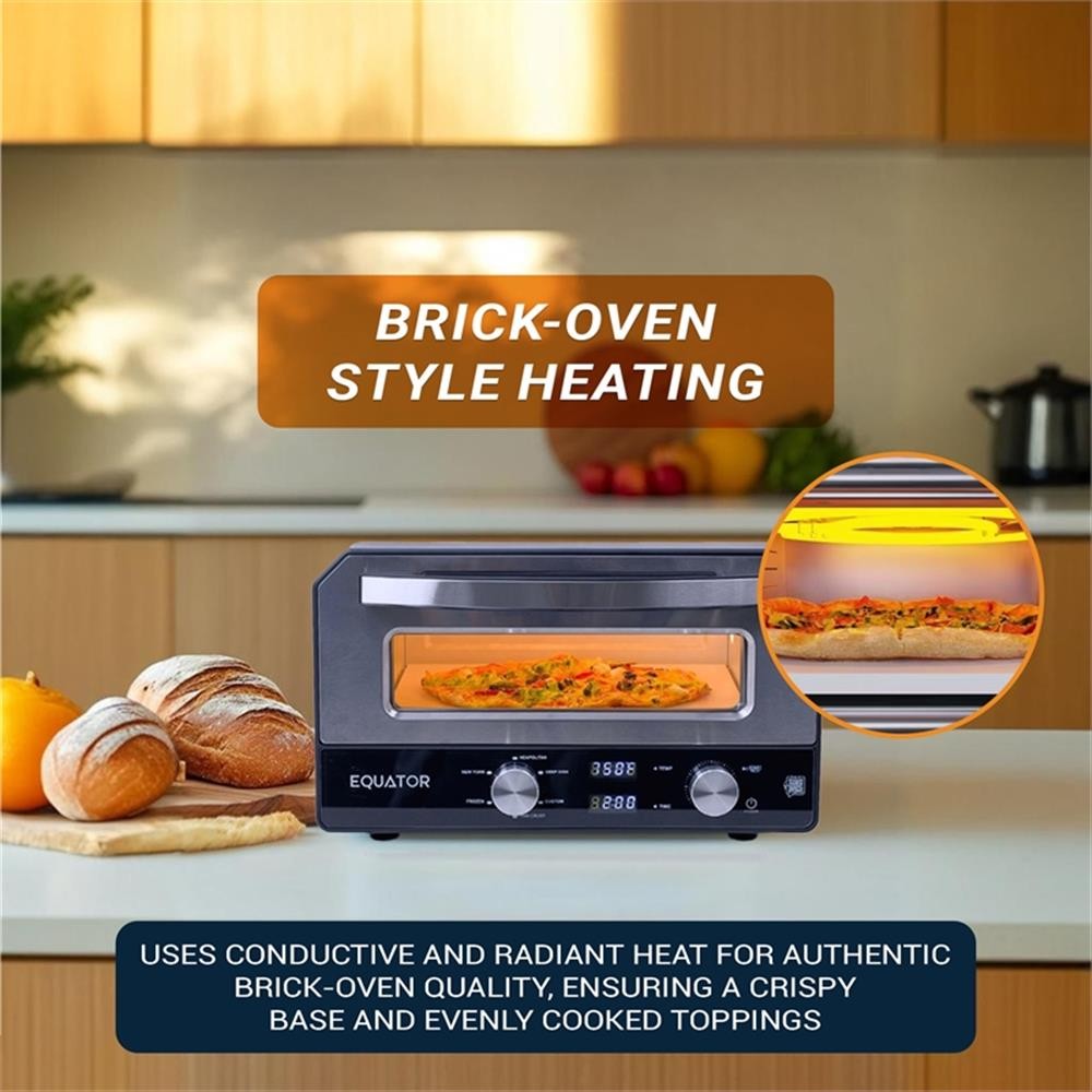 Equator 0.5 Cu.Ft. Indoor/Outdoor Pizza Oven Cooks 12-Inch Pizzas