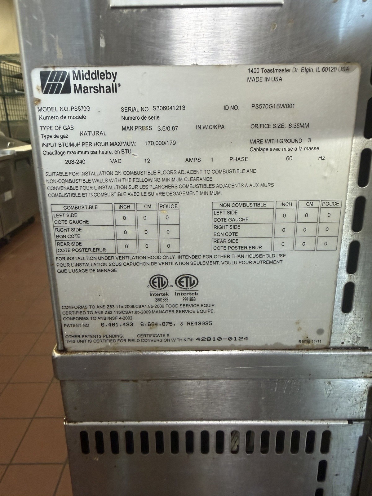 Middleby Marshall PS570G Double Stack Conveyor Pizza Ovens- Gas-Tested / Working