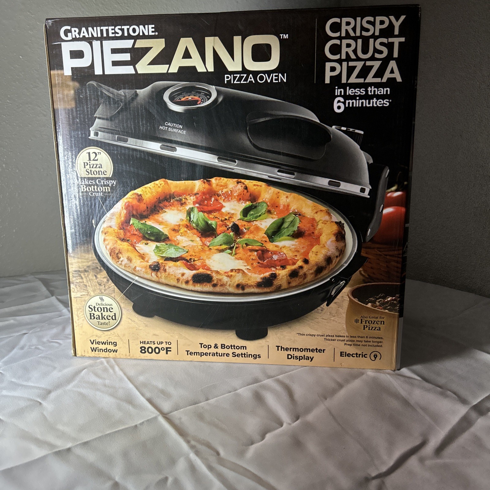 PIEZANO Crispy Crust Pizza Oven by Granitestone Electric Pizza Indoor Oven NIOB