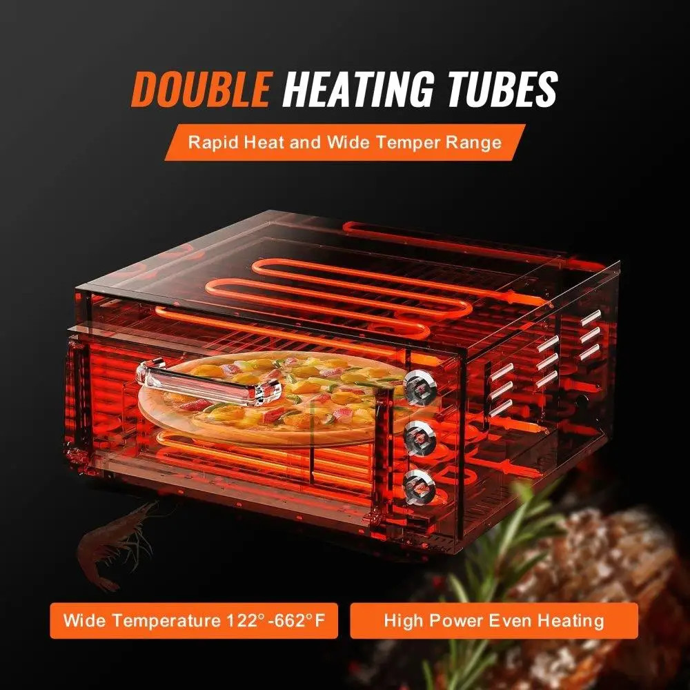 Commercial Pizza Oven (electric) Suitable for 14-inch Pizzas, Ideal for Home Use