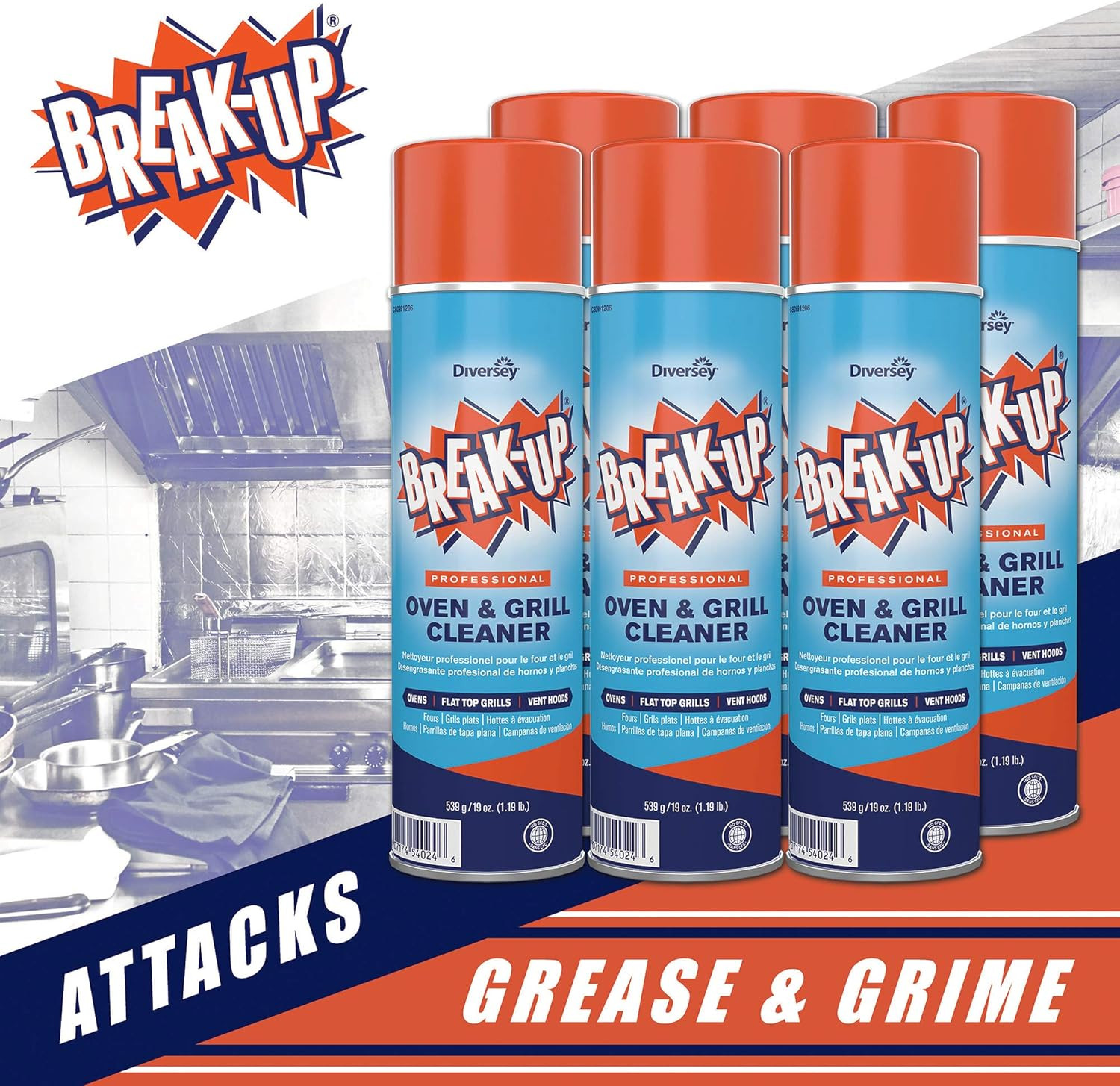 CBD991206 Break up Professional Oven & Grill Cleaner, Heavy Duty Spray Remove…