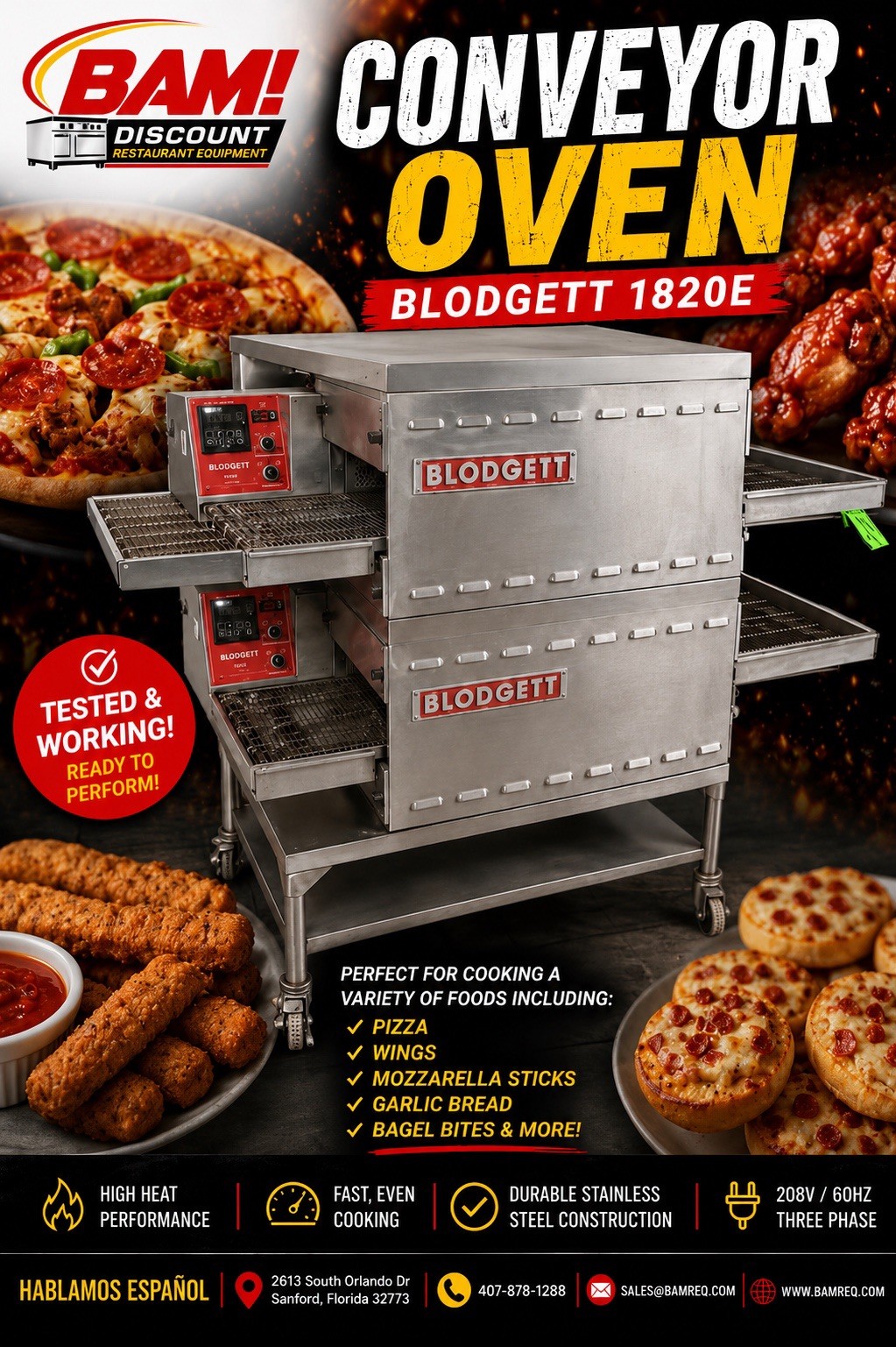 Blodgett Model MT1820E Electric Double Stack Conveyor Oven 208v 1 Phase 18” Belt