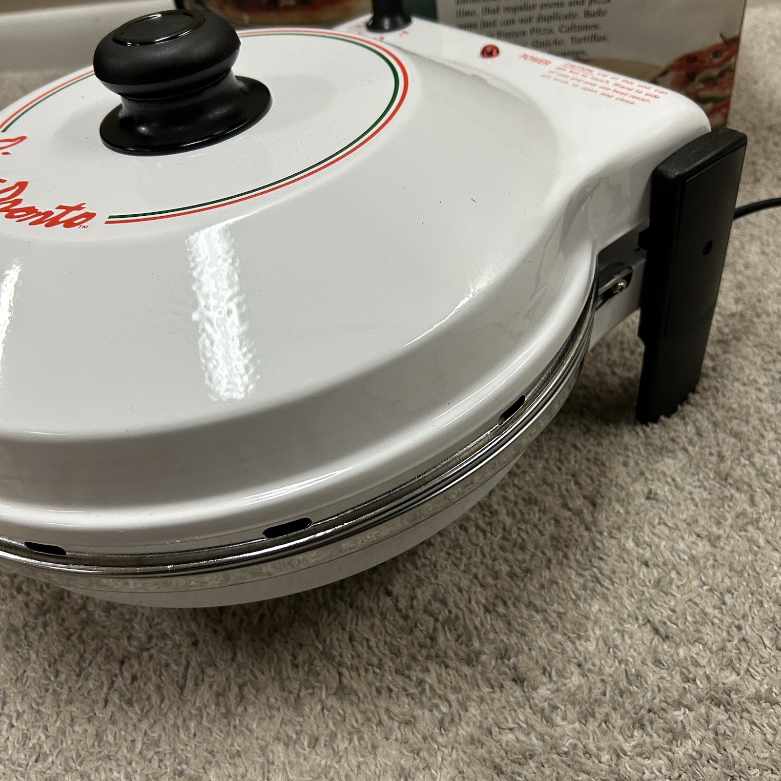 Pizza Pronto Cooker Oven Countertop Stone Wear White Dual Baker PP-70001