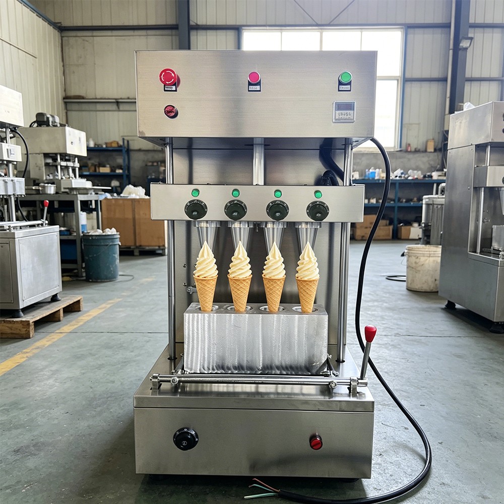 Automatic Pizza Cone Molder Pizza Cone Forming Machine to Make Pizza 4Molds 110V
