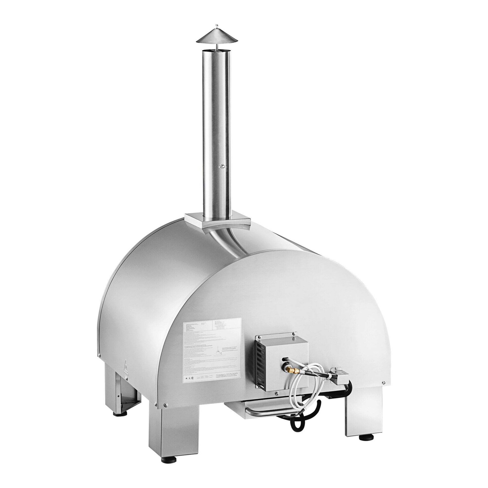 31.75″ Stainless Steel Hybrid Wood/LP Outdoor Countertop Pizza Oven