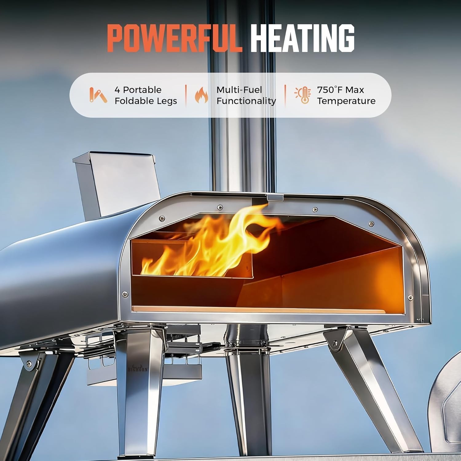 Pellet & Propane Portable Pizza Oven