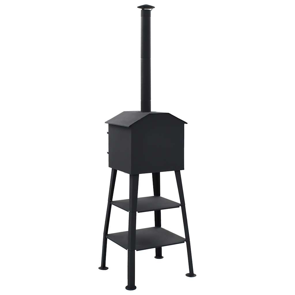 Pizza Oven Pizza Maker Stove with 2 Fireclay Stones Charcoal Fired vidaXL