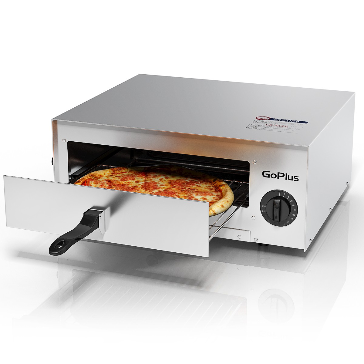 Goplus Home Kitchen Pizza Oven Stainless Counter Top Snack Pan Bake Commercial