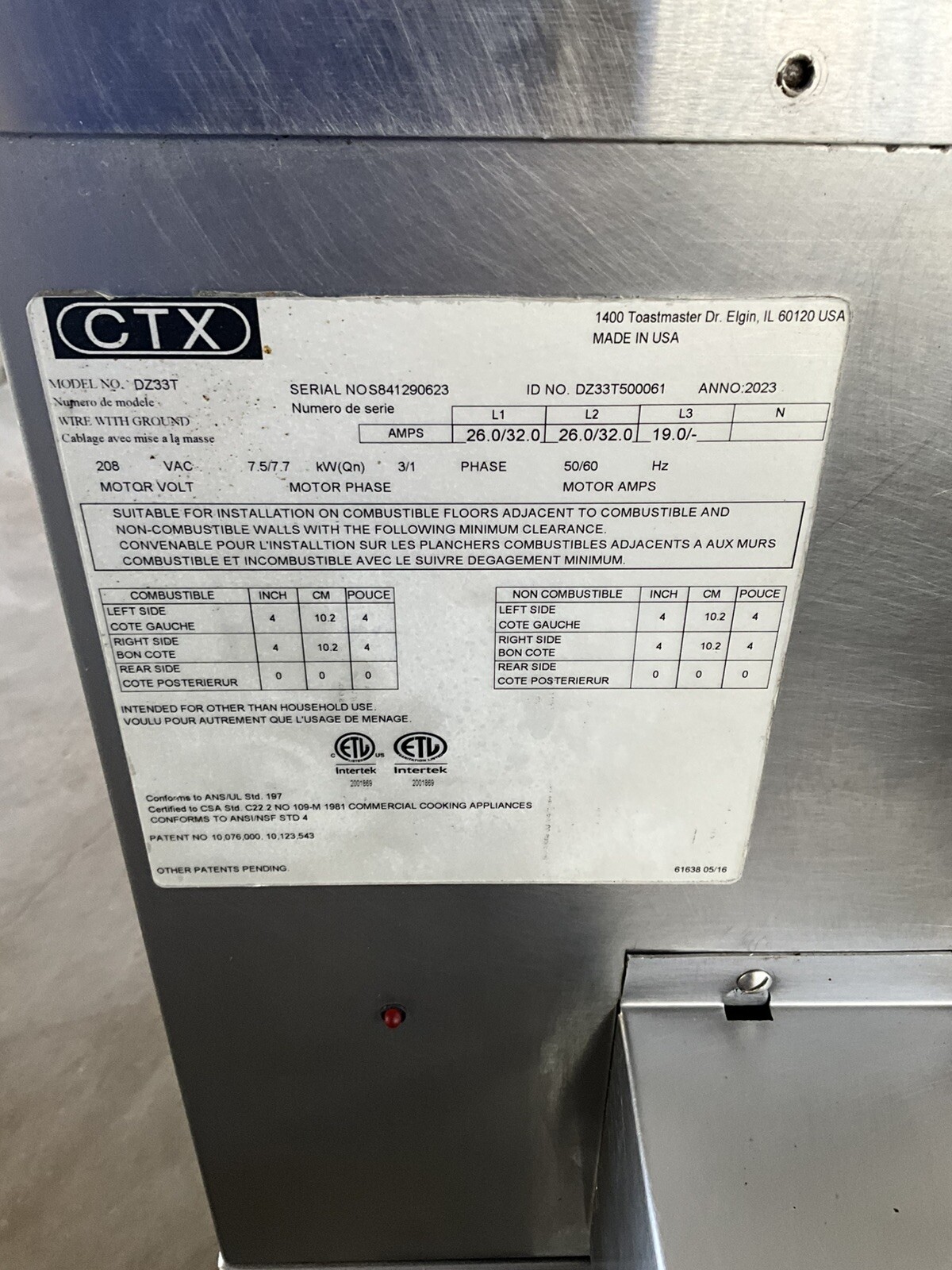 2023 CTX Middleby Marshall DZ33T Infrared Radiant conveyor pizza double oven F