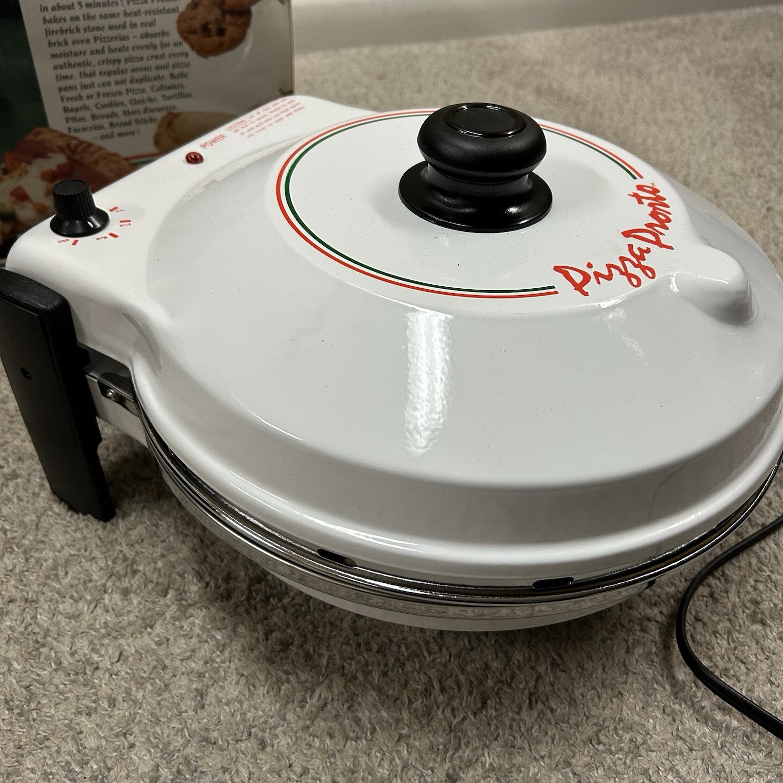 Pizza Pronto Cooker Oven Countertop Stone Wear White Dual Baker PP-70001