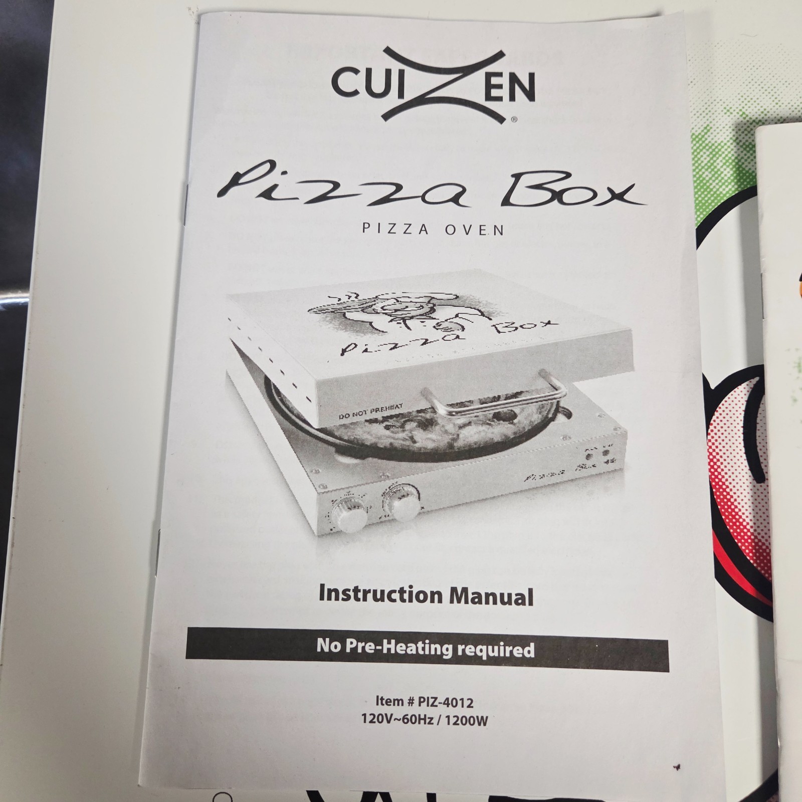 Cuizen Pizza Box Countertop Pizza Oven w 12″ Rotating Pan PIZ-4012 Tested Works