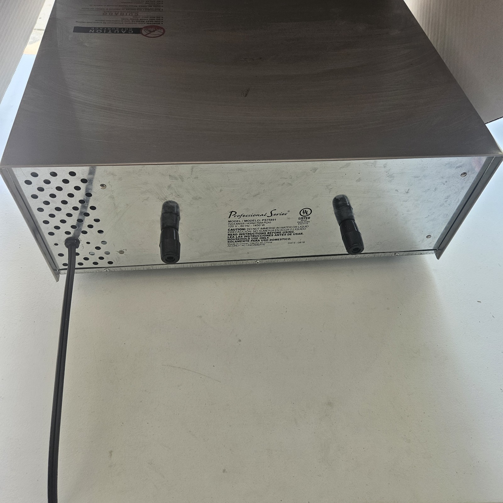 Professional Series PS75891 Stainless Steel 12″ Pizza Baker Food Oven (TESTED)