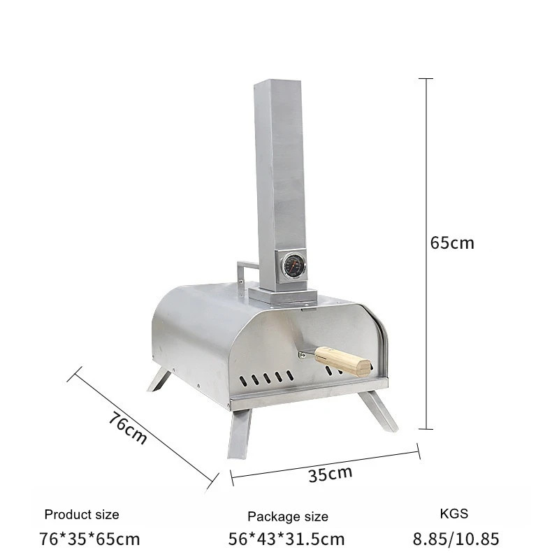 Pizza Oven with Thermometer Folding Portable Pizza Oven for Home Commercial Use