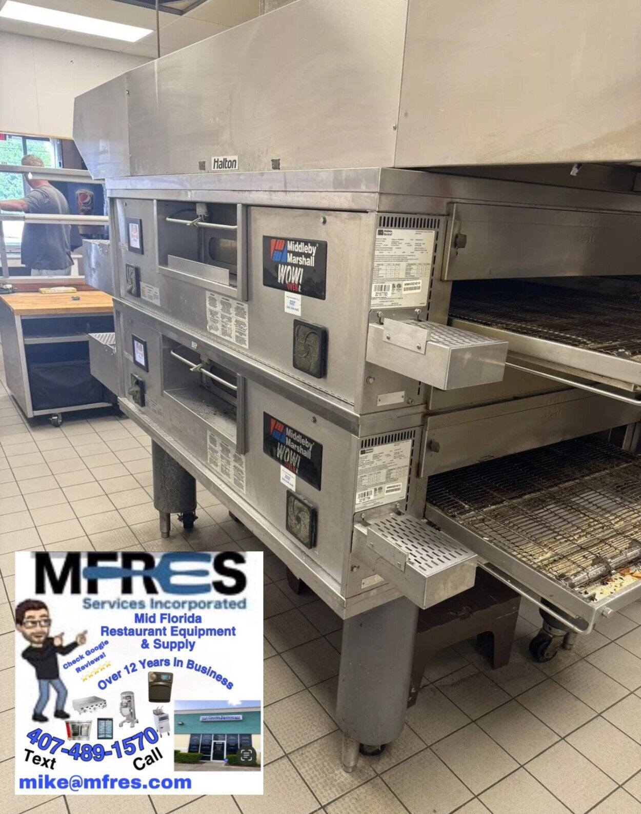 2016 MIDDLEBY MARSHALL PS670G Touch Scree 32″ Double Conveyor Pizza Oven W/Hood