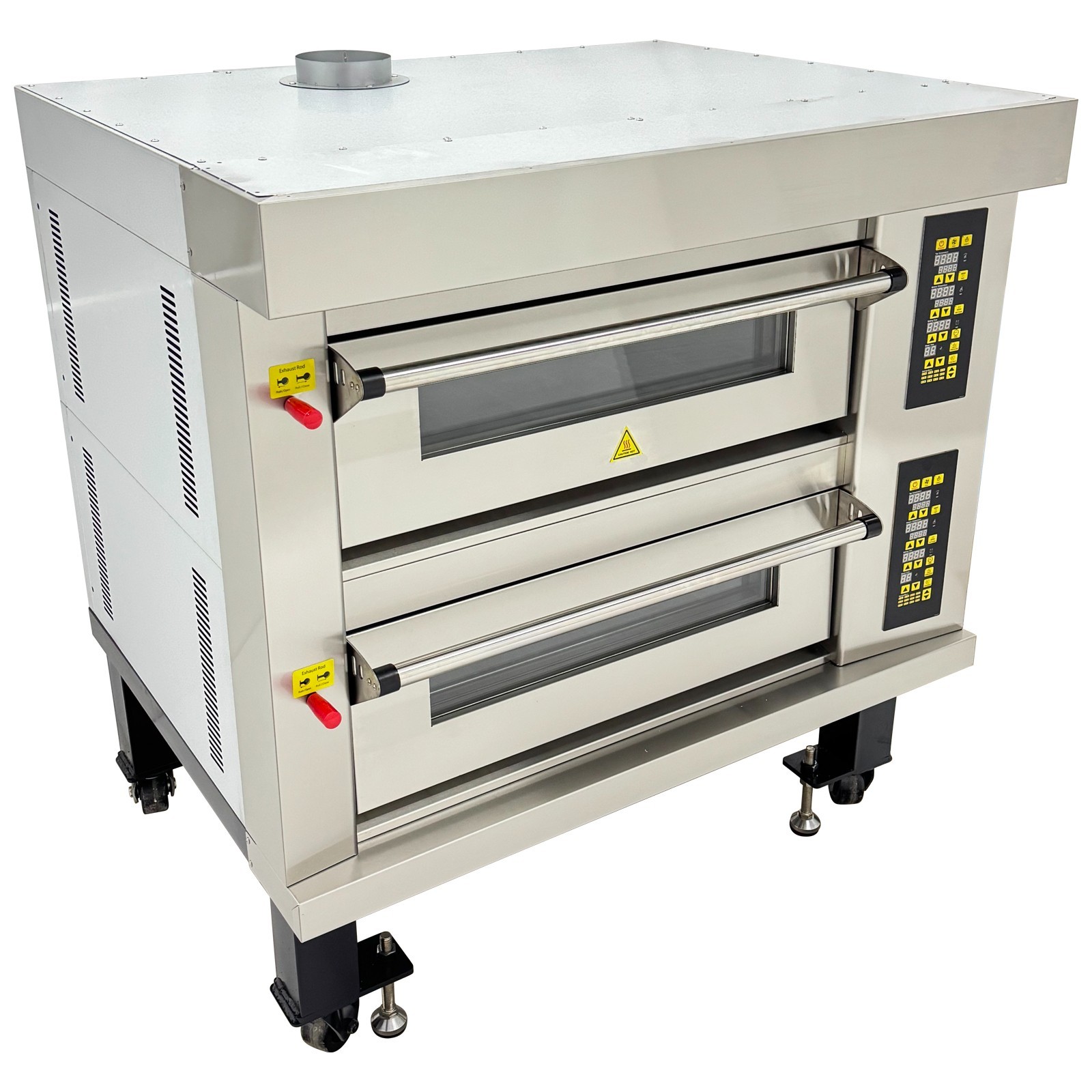 220V Double Deck Electric Pizza Oven Commercial Bakery Pizza Baking Oven 3PH